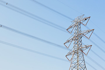 Image showing Electricity pylons