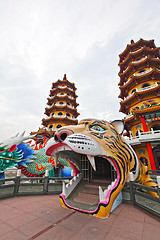 Image showing Dragon Tiger Tower in Taiwan