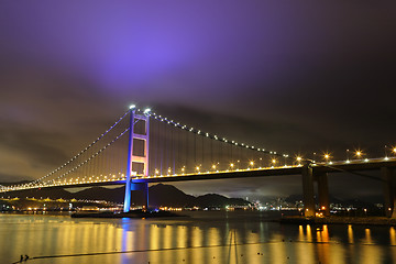 Image showing Tsing Ma Bridge in Hong Kong