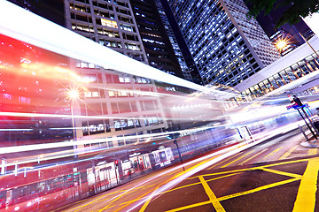 Image showing traffic in city at night