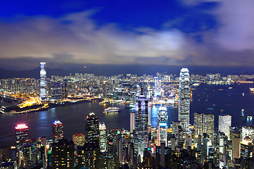 Image showing Hong Kong cityscape at night