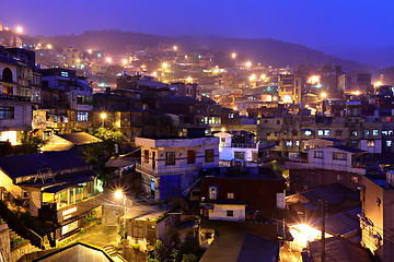 Image showing chiu fen village at night, in Taiwan