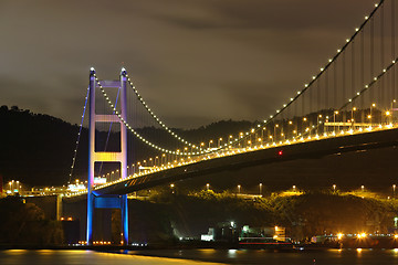 Image showing Tsing Ma Bridge in Hong Kong