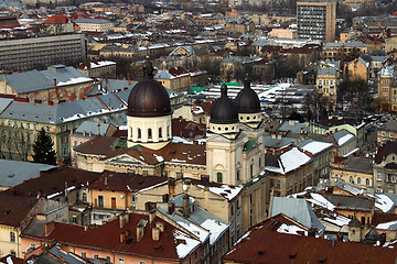 Image showing bird's eye view on Lviv