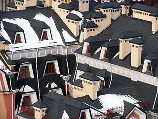 Image showing roofs under snow