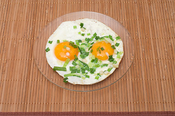 Image showing Fried eggs.