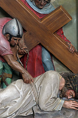 Image showing 9th Stations of the Cross, Jesus falls the third time