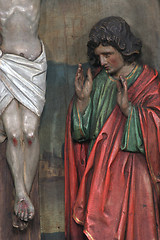Image showing Saint John under the Cross, 12th Stations of the Cross, Jesus dies on the cross