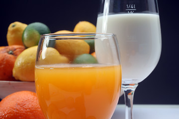 Image showing Breakfast, juice, milk