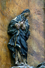 Image showing Blessed Virgin Mary under the cross