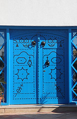 Image showing Traditional door from Sidi Bou Said, Tunis