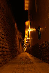 Image showing Night street in Cusco, Peru