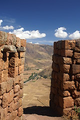 Image showing Inca ruins in Pisac 