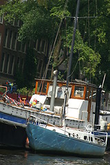 Image showing Amsterdam channel and river