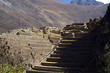 Image showing Inca ruines in ollantaytambo