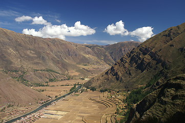 Image showing Inca ruins in Pisac 