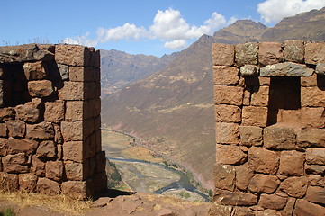 Image showing Inca ruins in Pisac 