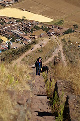 Image showing Inca ruins in Pisac 