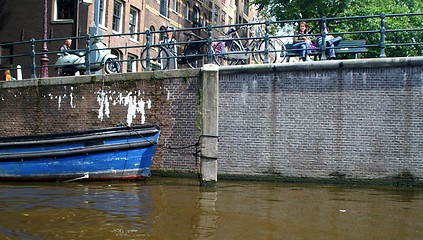 Image showing Amsterdam channel and river