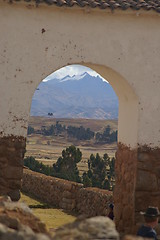 Image showing Inca castle ruins in Chinchero