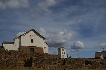 Image showing Inca castle ruins in Chinchero