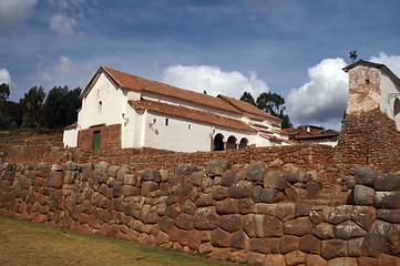 Image showing Inca castle ruins in Chinchero