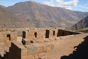 Image showing Inca ruins in Pisac 