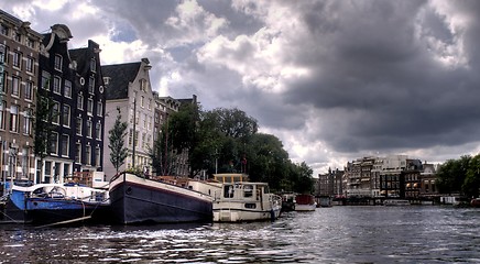 Image showing Amsterdam channel and river