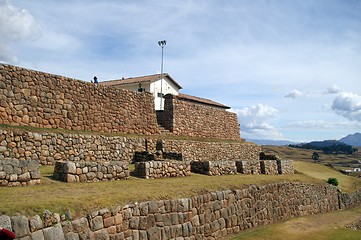 Image showing Inca castle ruins in Chinchero