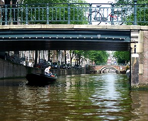 Image showing Amsterdam channel and river