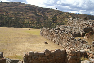 Image showing Inca castle ruins in Chinchero