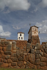 Image showing Inca castle ruins in Chinchero