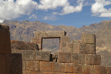 Image showing Inca ruins in Pisac 