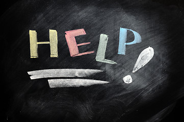 Image showing Help written with chalk