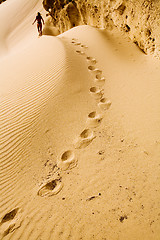 Image showing footprints on the sand