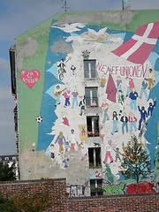 Image showing Wall painting in Copenhagen.