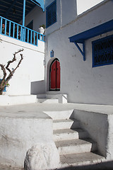 Image showing Stairway in Sidi Bou Said, Tunisia