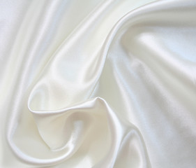 Image showing Smooth elegant white silk as background