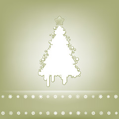 Image showing Elegant card with christmas tree. EPS 8