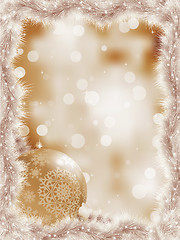 Image showing Elegant christmas snowflakes tree branches. EPS 8