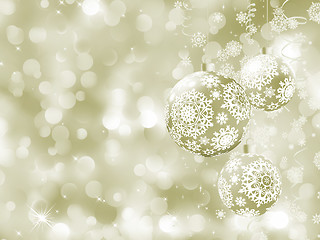 Image showing Elegant Christmas balls on abstract . EPS 8