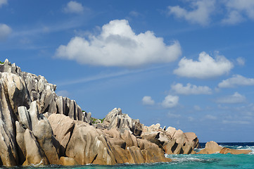 Image showing boulders in ocean