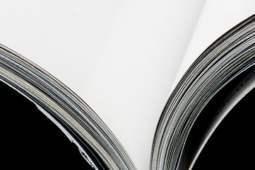 Image showing Open magazine blank pages