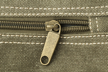 Image showing Beige zip on bag