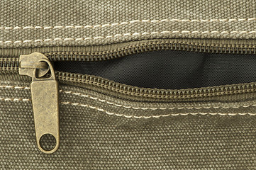 Image showing Beige zip on bag