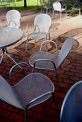 Image showing Chairs made of metal 