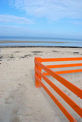 Image showing Orange decorative fence 