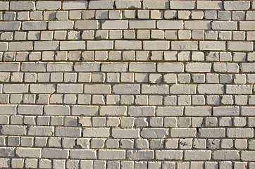 Image showing White brick wall. Architectural details backdrop.