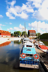 Image showing Yachts resting in docks 