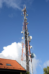 Image showing Radio broadcasting and mobile transmitters.
